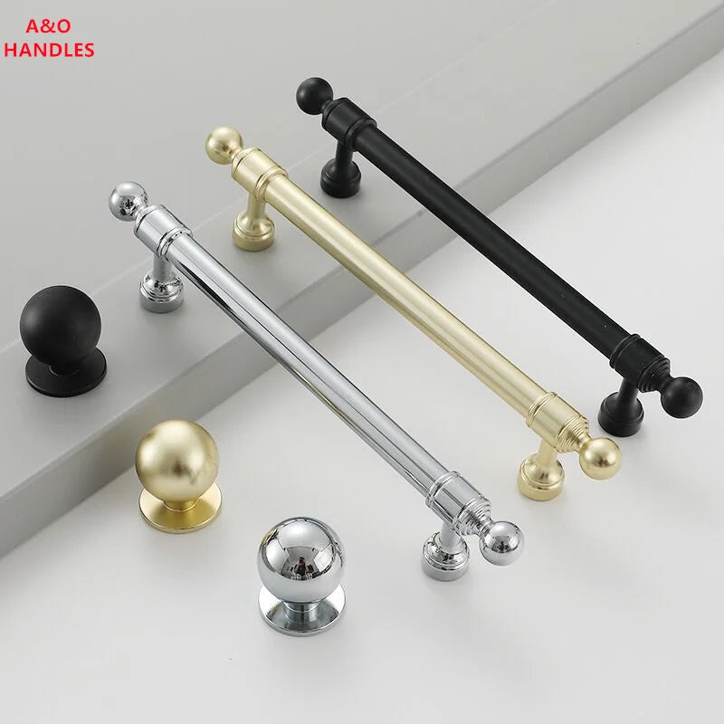 Gold & Silver European Cabinet Handle – Bar Pull Drawer Knob | Furniture Hardware