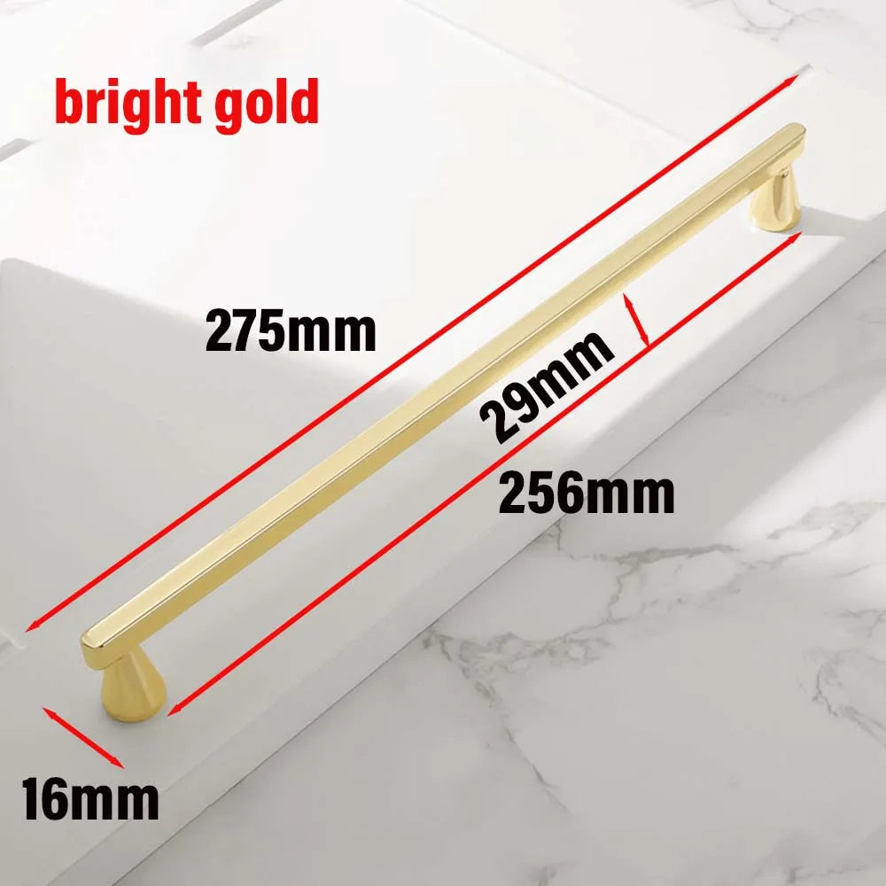 European Zinc Alloy Cabinet Handle – Brushed Copper, Pearl Grey & Gold