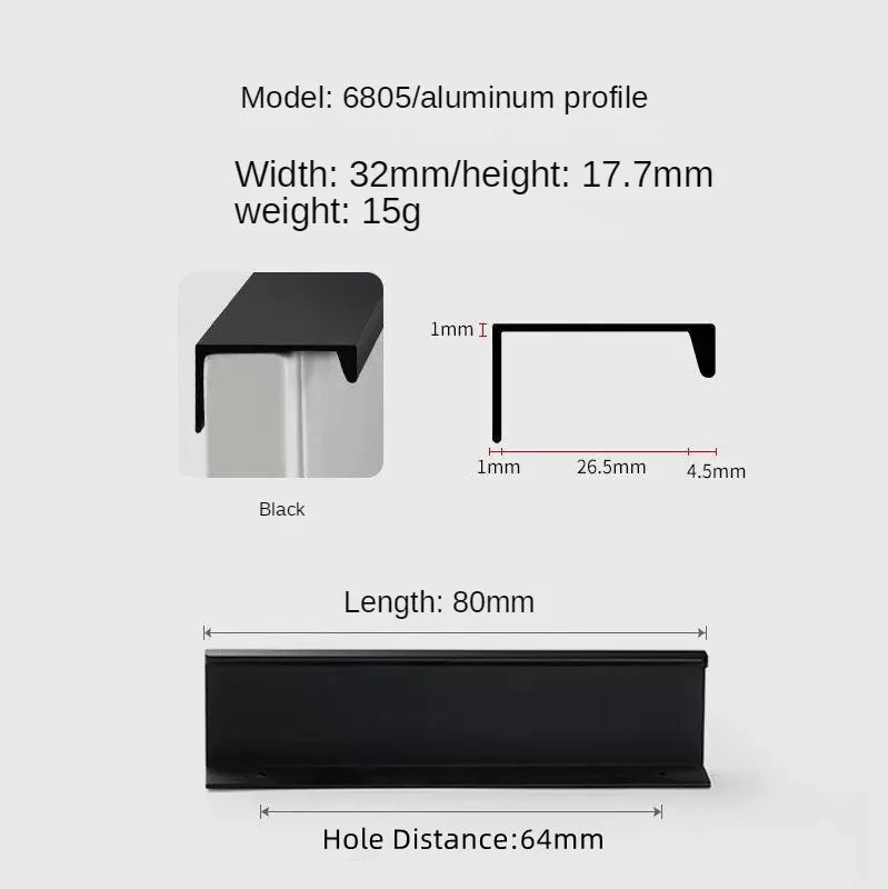 Concealed Cabinet Handle – Invisible Drawer Pull | Minimalist Kitchen & Furniture