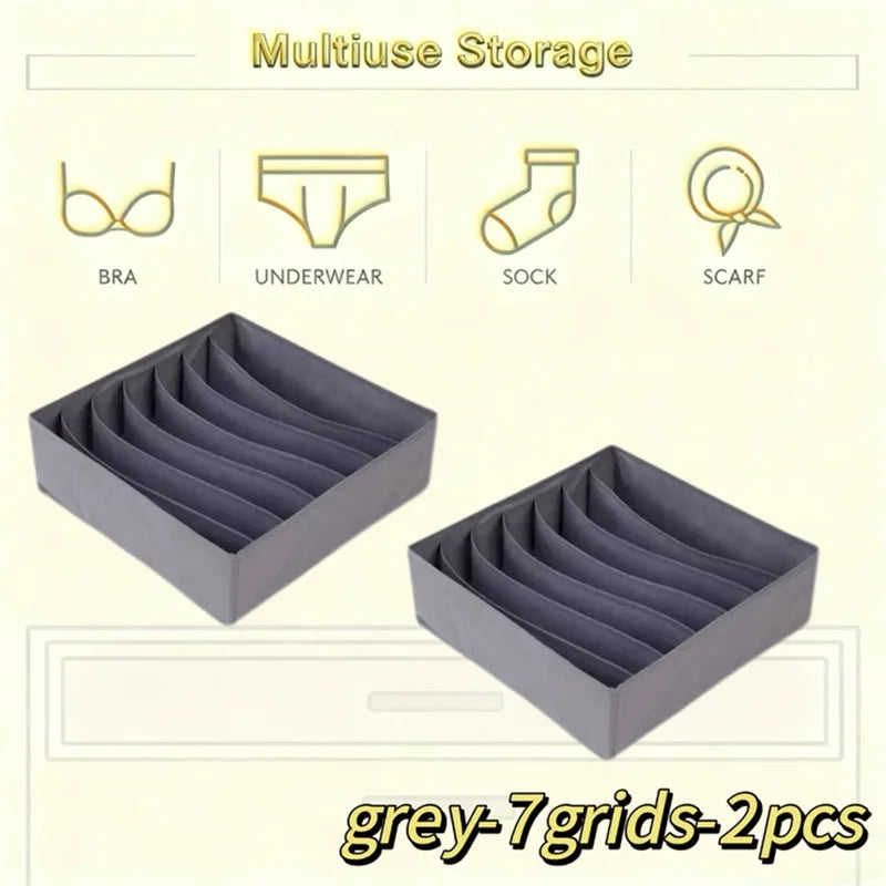 Fabric Drawer Organiser for Underwear & Socks – Storage Box for Closet & Wardrobe