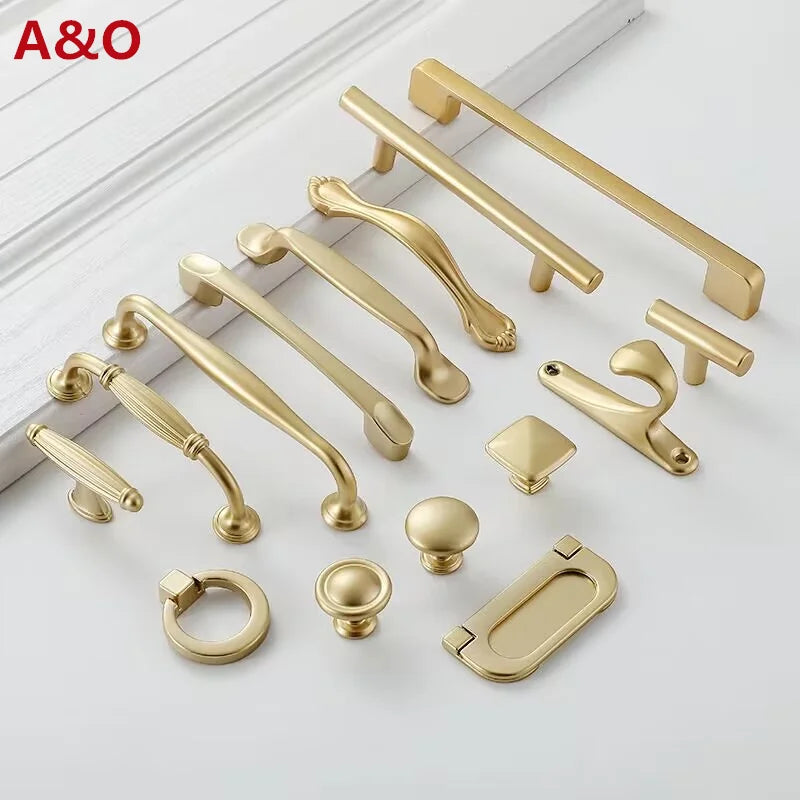 Pearl Gold Aluminium Cabinet Handle – Modern Bar Pull | Kitchen & Furniture