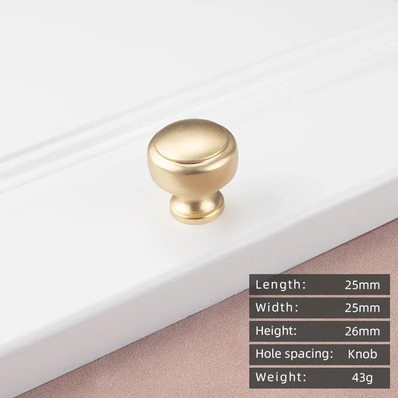 Modern Zinc Alloy Cabinet Handle – Gold Knob & Drawer Pull | European Light Luxury