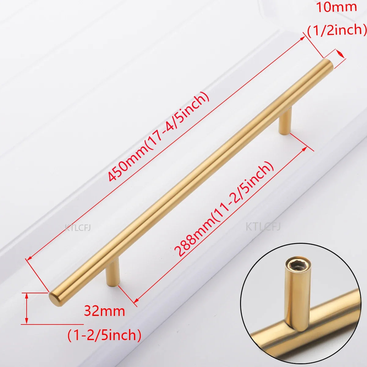 Cylindrical Metal Cabinet Handle – Silver, Black & Gold Modern Kitchen Pull