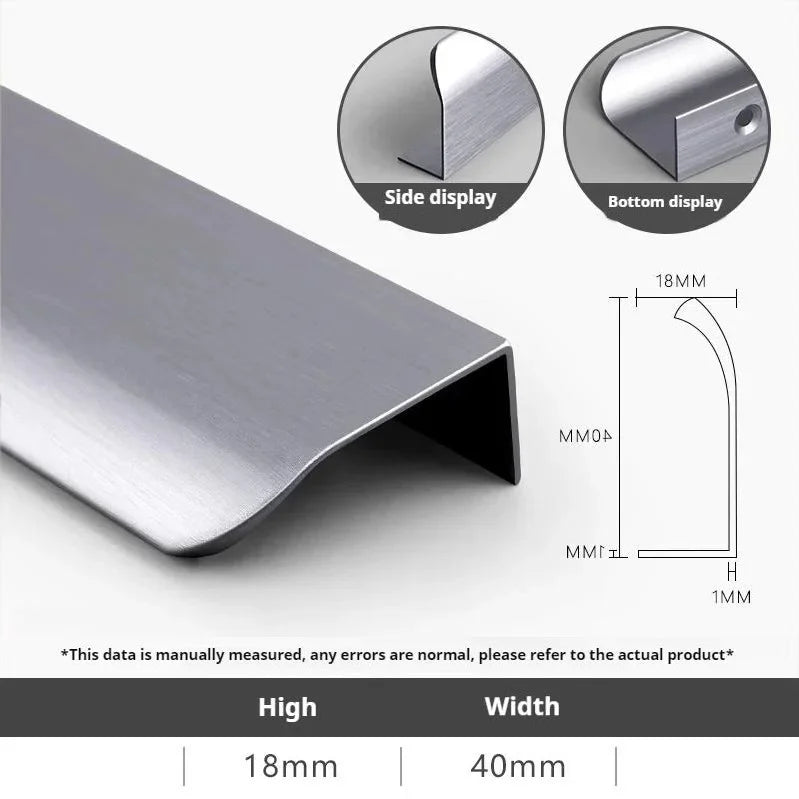Invisible Cabinet Handle – No-Drill Black Gold Edge Pull | Light Luxury Wardrobe
