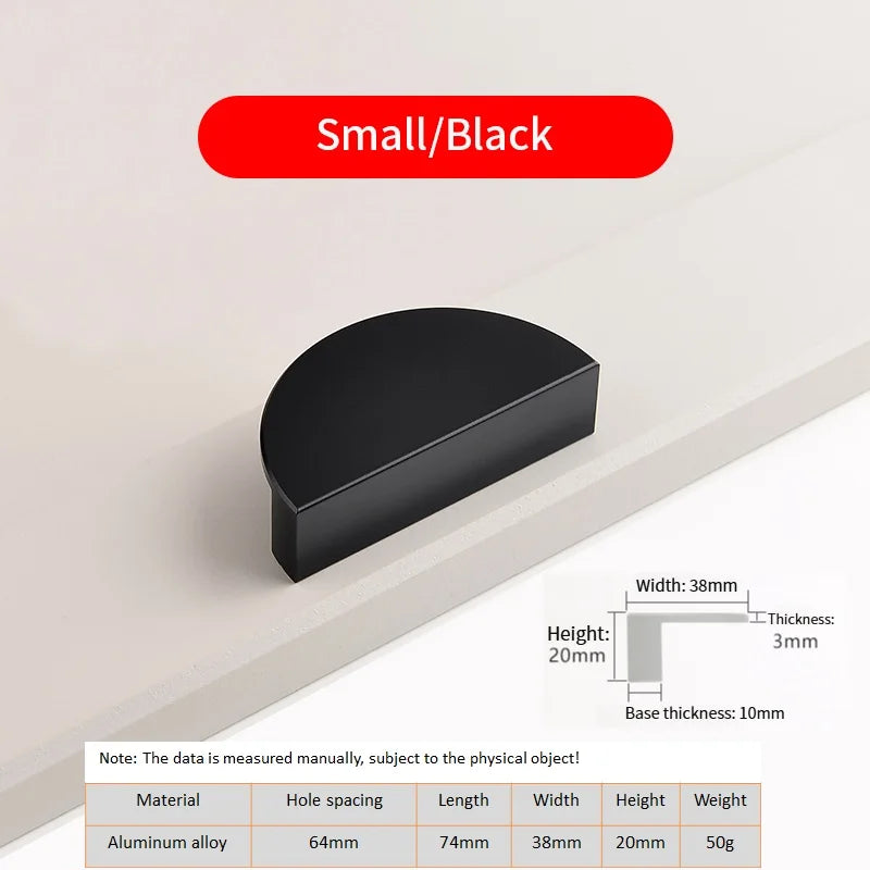 Kids Room Semi-Circle Cabinet Handle – Pastel Colour Aluminium Pull | Modern Design