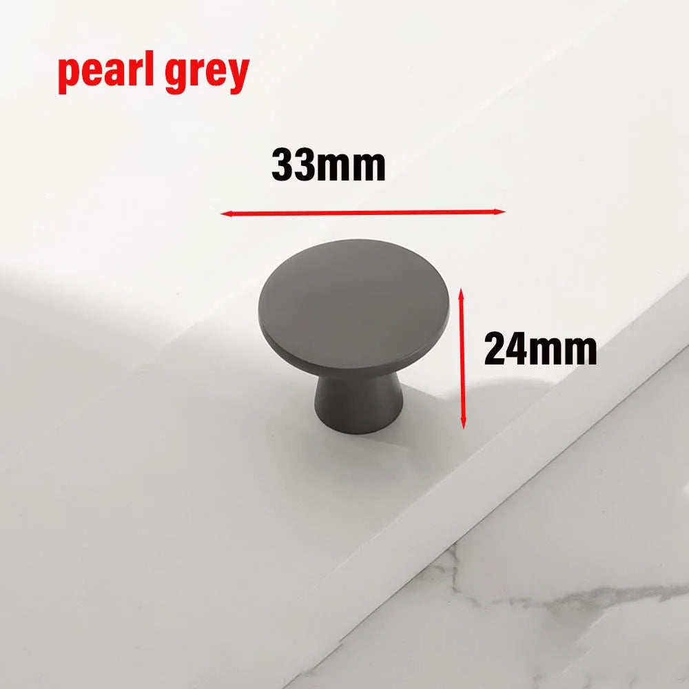 European Zinc Alloy Cabinet Handle – Brushed Copper, Pearl Grey & Gold