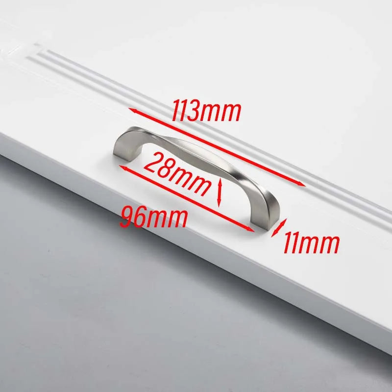 Matte Brushed Nickel Cabinet Handle – Modern Zinc Alloy Drawer Pull