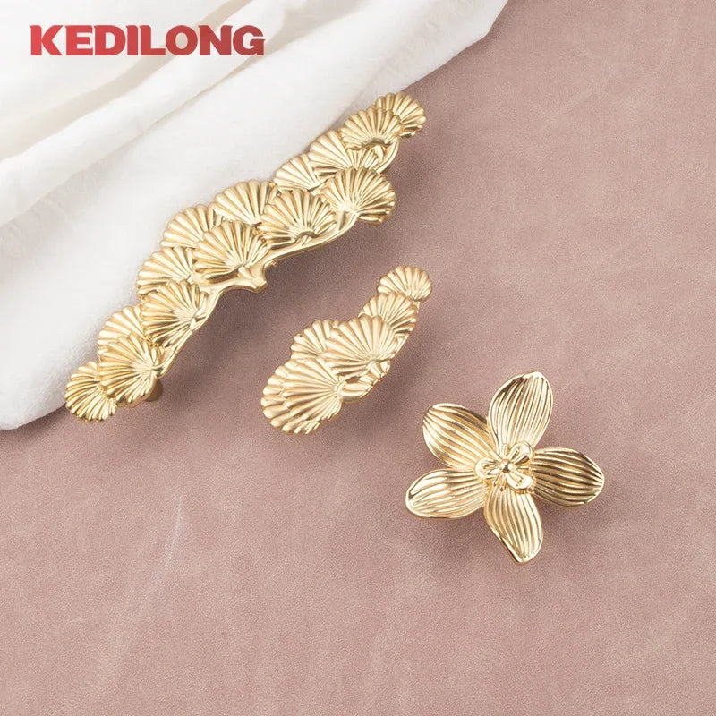 Modern Zinc Alloy Cabinet Handle – Gold Knob & Drawer Pull | European Light Luxury