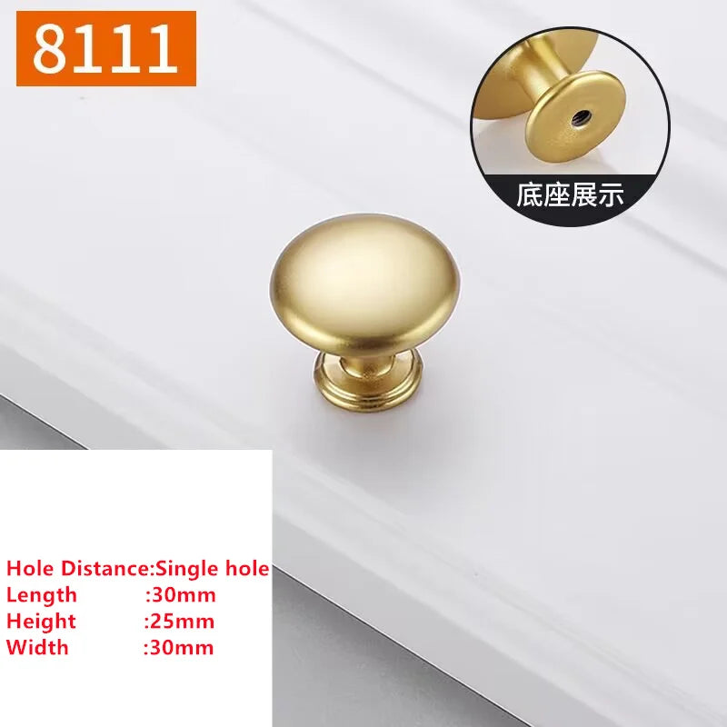 Golden Cabinet Knob & Drawer Pull – Zinc Alloy Simplicity Hardware | Kitchen & Furniture