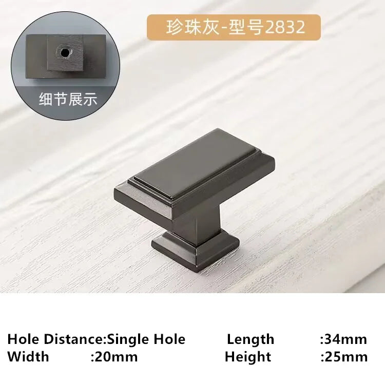 Single-Hole Zinc Alloy Cabinet Knob – Brushed Gold & Antique Copper | Modern Design